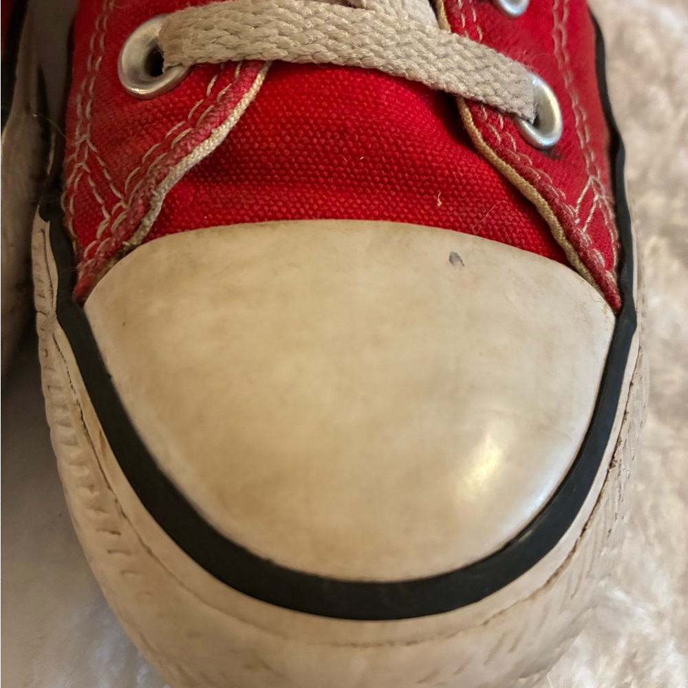 Converse Chuck Taylor Red Canvas High Top Sneakers Skate Punk Grunge Street Sz 7 - Picture 5 of 12